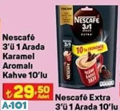 NESCAFE 3'Ü 1 ARADA EKSTRA KARAMEL AROMALI KAHVE 10'LU